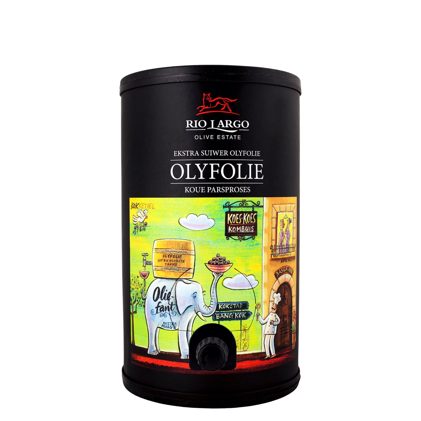 Rio Largo Olifant Design Extra Virgin Olive Oil 2000ml- Best Before Aug 2025
