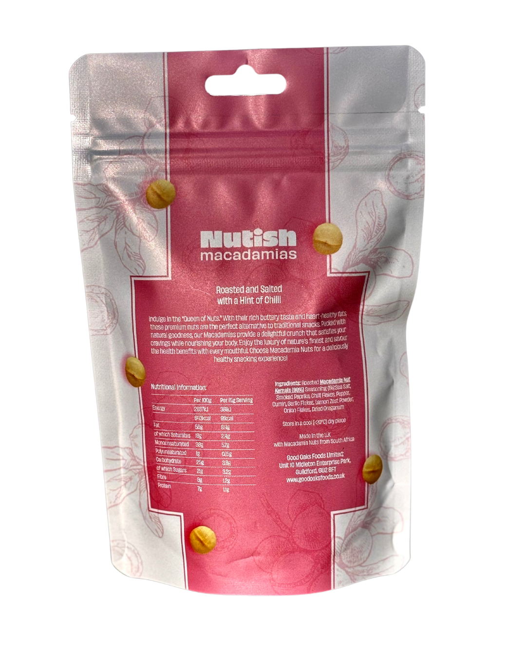 Nutish Roasted Macadamias with a hint of Chilli