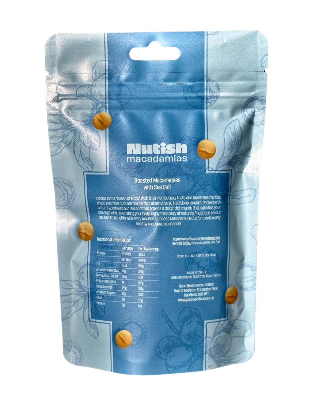 Nutish Roasted Macadamias with Sea Salt